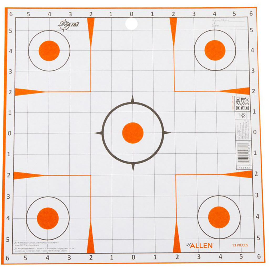 EzAim Sight-In Grid Paper Targets 12x12 12 pk.