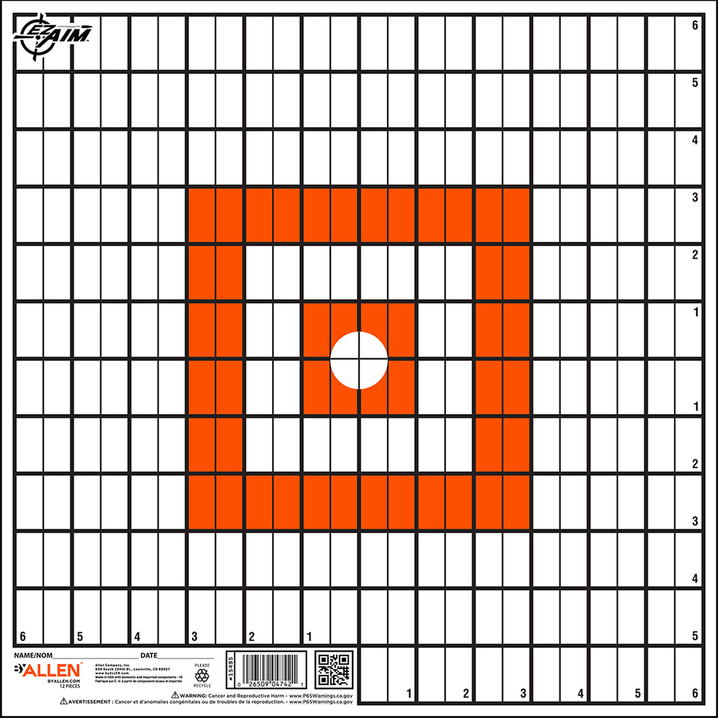 EzAim Grid Paper Targets 12x12 12 pk.