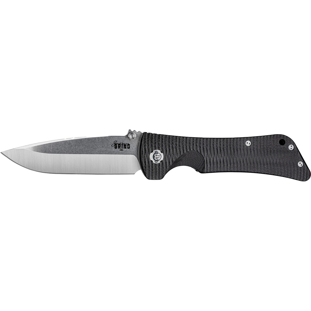 Southern Grind Bad Monkey Folding Knife 4 in.  Drop Point Satin w/Black G10 Handle