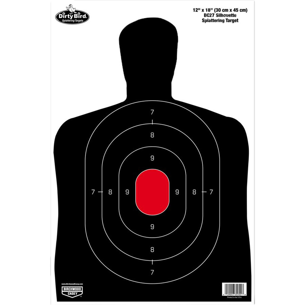 Birchwood Casey Silhouette Target 12x18 Black/Red 1 each