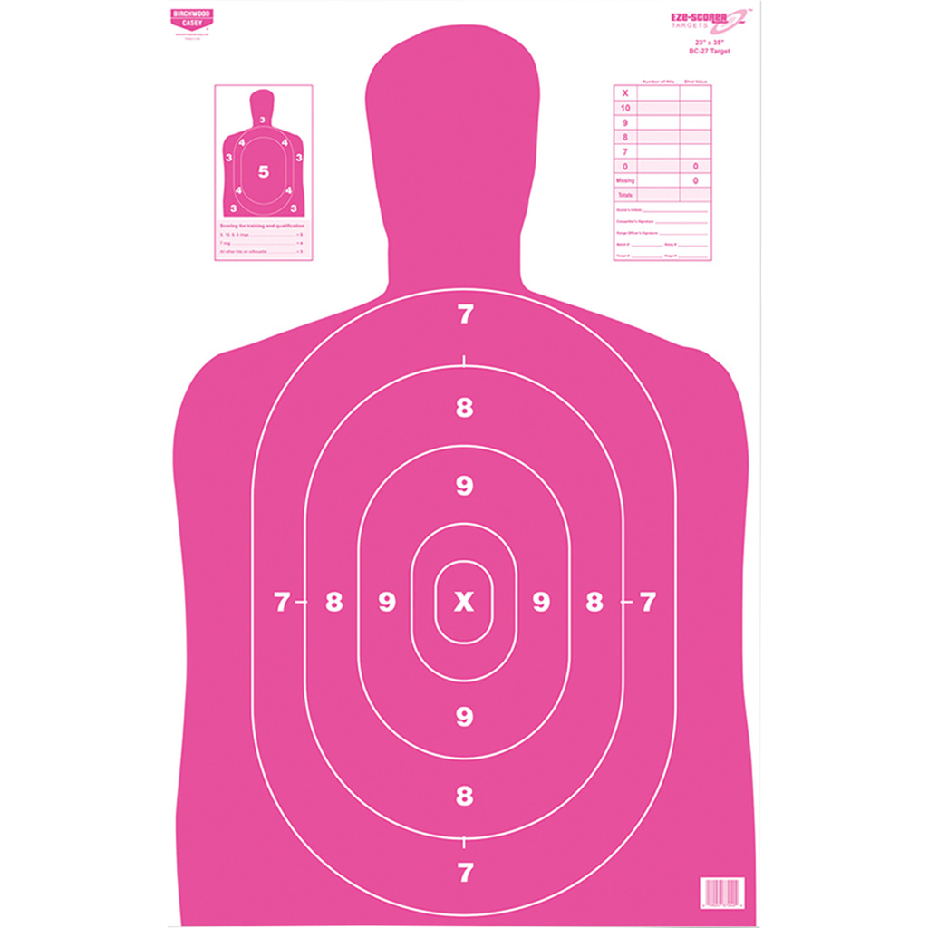 Birchwood Casey EZE-Scorer Target BC-27 Pink 23x35 in. 100 pk.