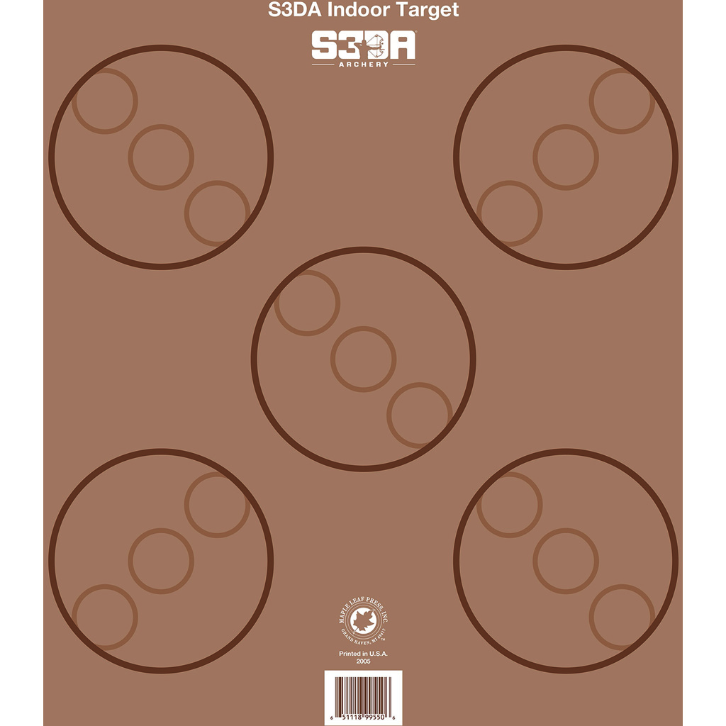 Maple Leaf S3DA 3D Target Face Brown ASA 25 pk.