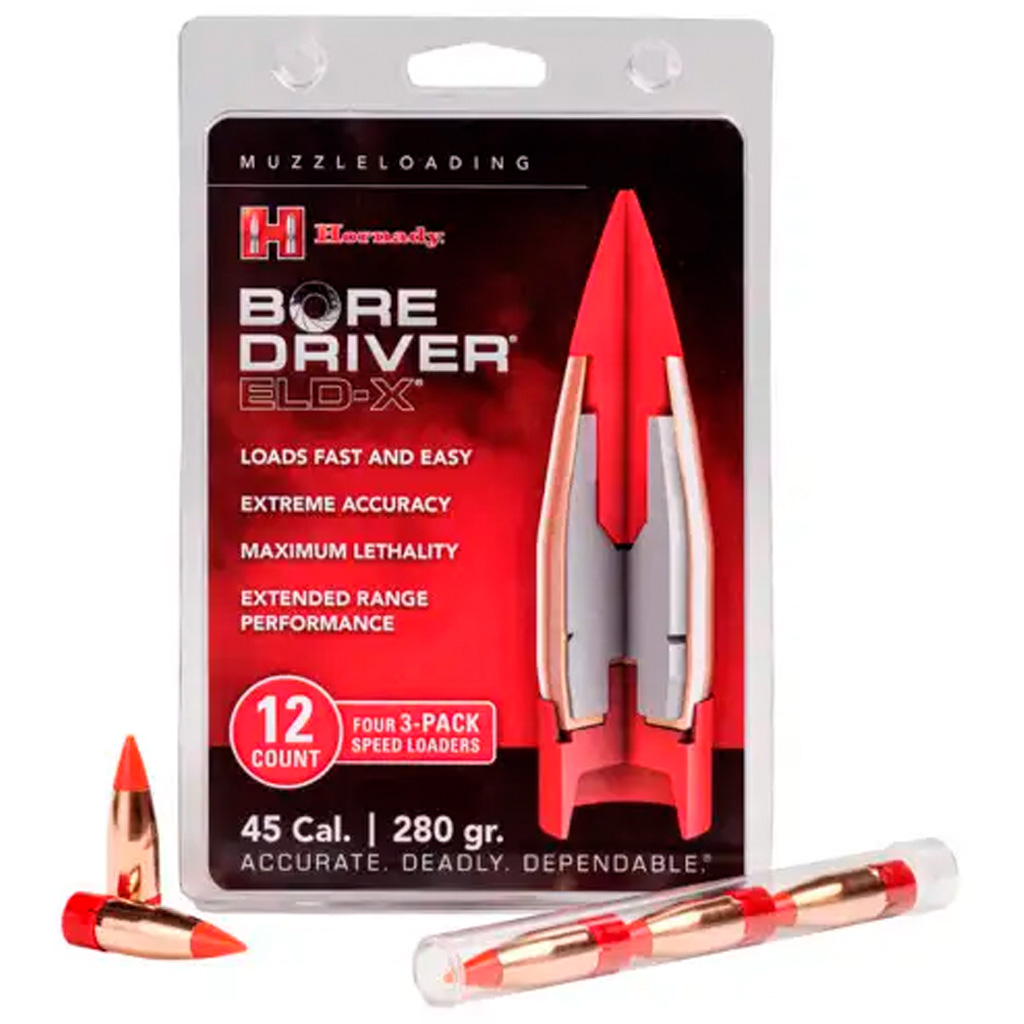 Hornady Bore Driver Muzzleloader Bullet 45 cal. 280 gr. Bore Driver ELD-X 12 rd.