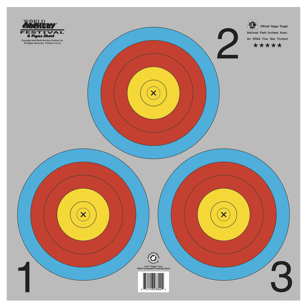 Maple Leaf Target Face NFAA Vegas 3-Spot 100 pk.