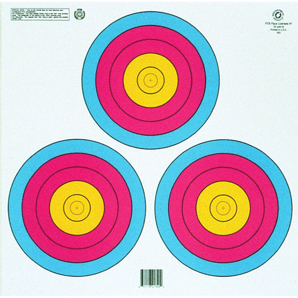 Maple Leaf Target Face FITA 3 Spot Triangle 100 pk.