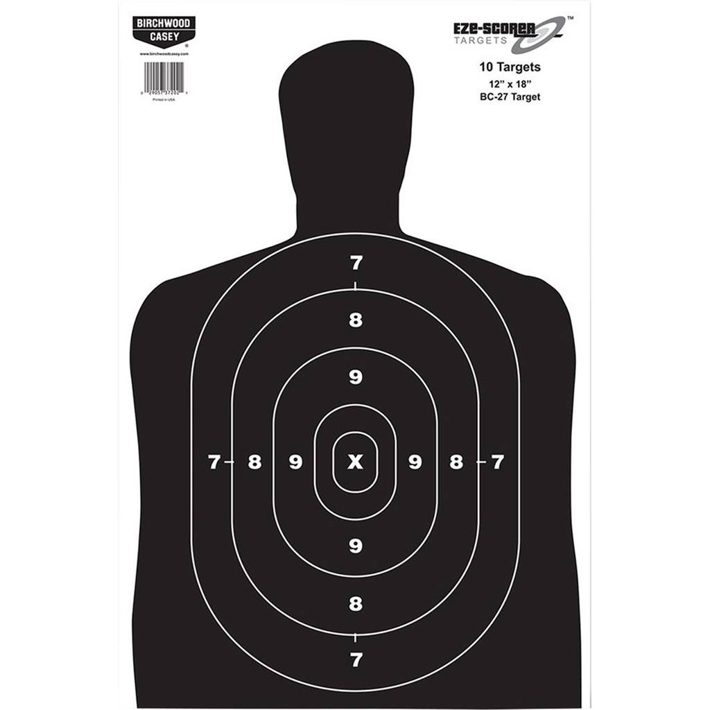 Birchwood Casey EZE-Scorer Target BC-27 Silhouette 12x18 in. 10 pk.
