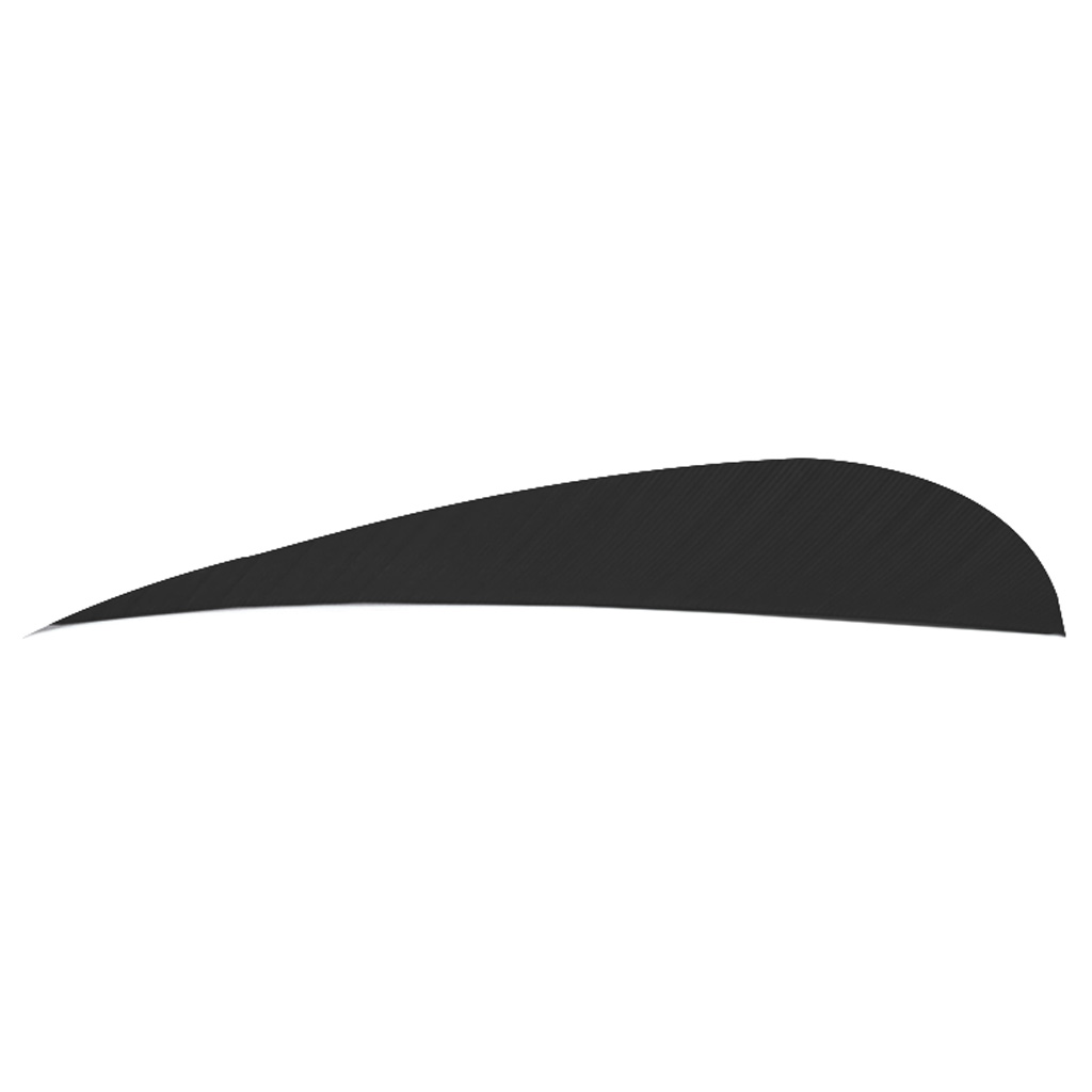 Trueflight Parabolic Feathers Black 4 in. LW 100 pk.