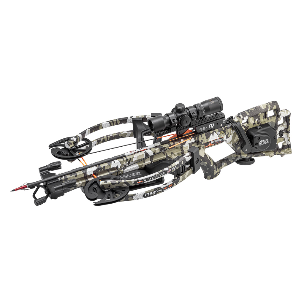 Wicked Ridge Fury 410 De-Cock Crossbow Package ACUdraw De-Cock Peak XT