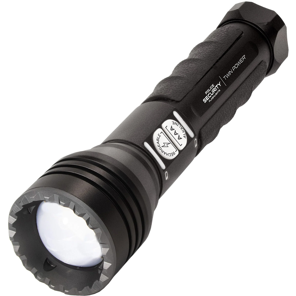 Police Security Long Throw Twin Power Flashlight 450 Lumen 1/4 mile beam