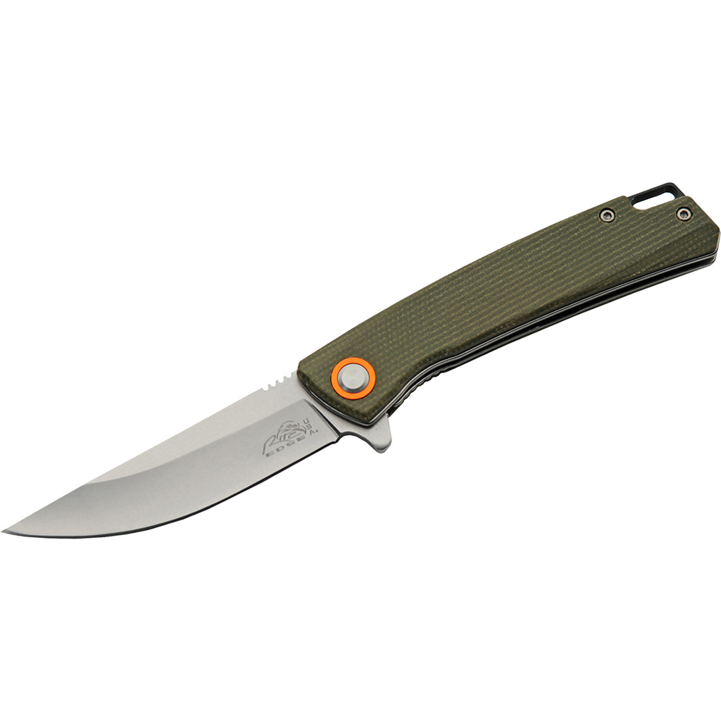 SZCO Micarta D2 Folder Knife 4 in. Moss Green