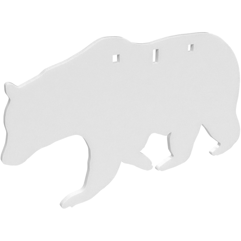 Birchwood Casey Ar500 Silhouette 3-Hole Bear 3/8"