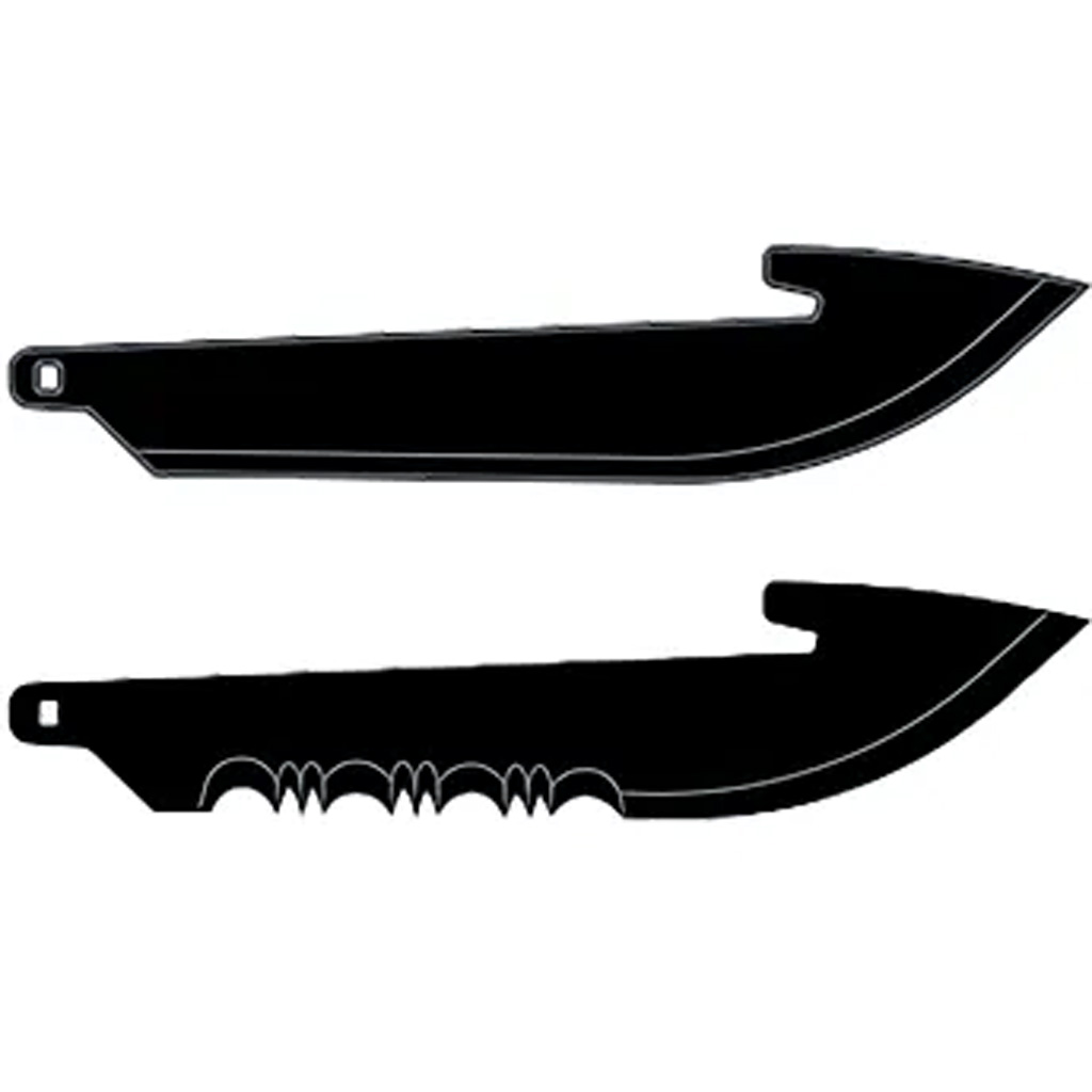Outdoor Edge 2.5" Carry Drop Point Combo Black, 6 Blades