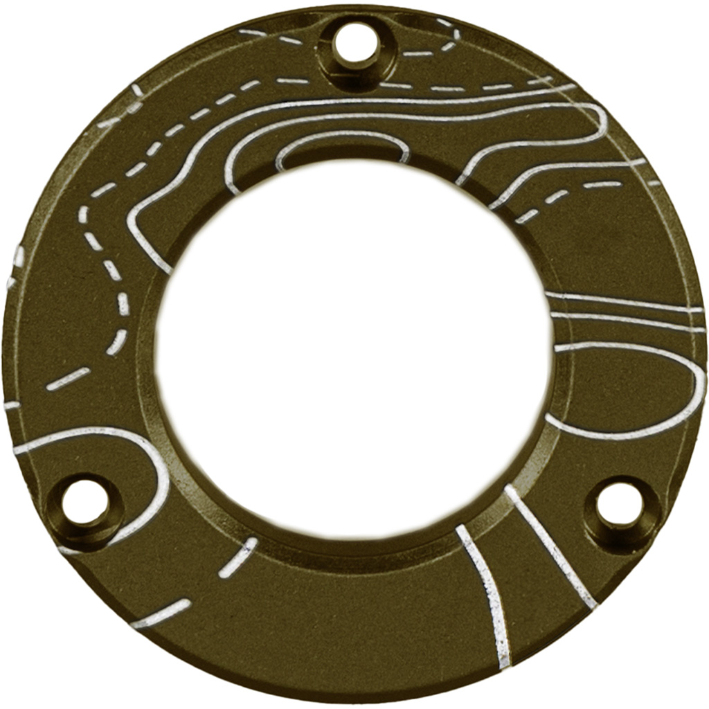 Axcel Driver Hubcap Tactical BH Green w/Engraving Topographical Map Pattern